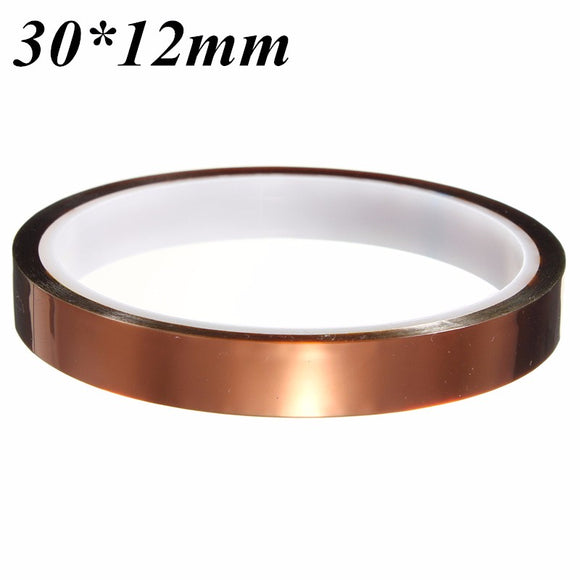 30m*12mm High Temperature Heat Resistant Polyimide Adhesive Tape for Electronic Industry