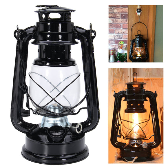 IPRee Retro Oil Lantern Outdoor Garden Camp Kerosene Paraffin Portable Hanging Lamp