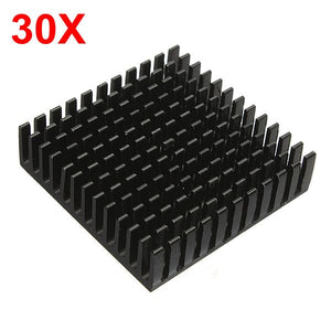 30pcs 40 x 40 x 11mm Aluminum Heat Sink Heat Sink Cooling For Chip IC LED Transistor