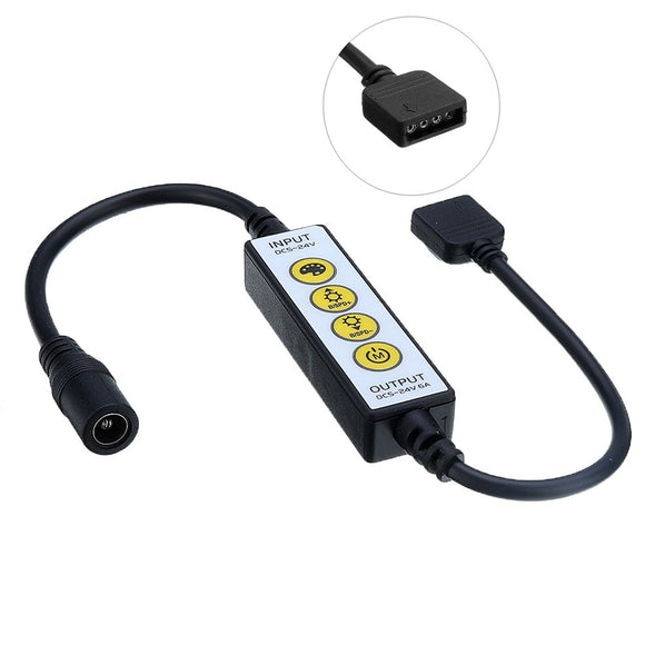 DC5-24V 6A 4 Keys Brightness Adjustable Dimmer Controller for 4PIN CCT LED Strip Light