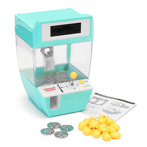 Mini Doll Machine Grab Ball Coin Candy Catcher Alarm Clock For Kids Children Party Fun Toys