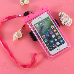 Men And Women Light 6 Inch Mobile Phone Super Waterproof Bag PVC Swimming Touch Screen Storage Bag