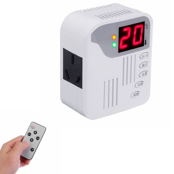 ZFX-003 Carbon Crystal Plate Thermostat Socket Temperature Control Remote Control Switch Radiator Temperature Controller 2000W AC 220V