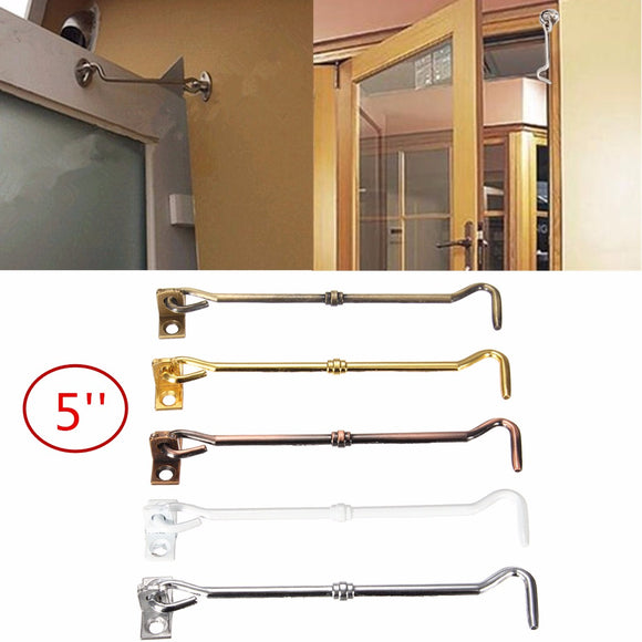 5 inch Cabinet Door  Window Latches Hook and Eye Wind-Proof Silent Lock