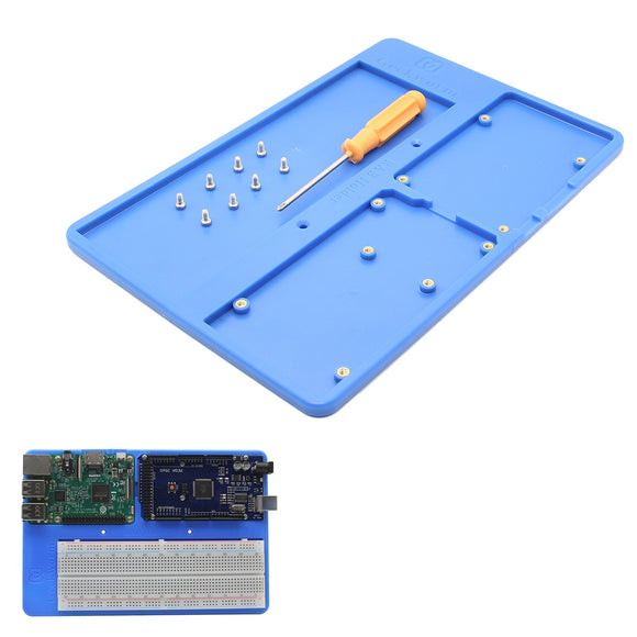 Geekworm 5 in 1 RAB Holder Breadboard ABS Base Plate For Arduino UNO R3 MEGA2560 Raspberry Pi