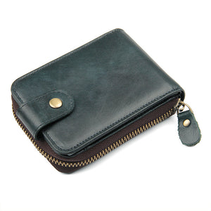 RFID Antimagnetic Genuine Leather Coin Bag Card Holder Wallet For Men Women