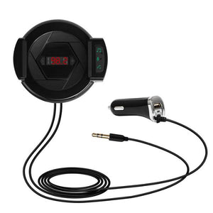 ALD60 Multifuction bluetooth Handsfree FM Transmitter Car USB Charger with Phone Bracket Holder