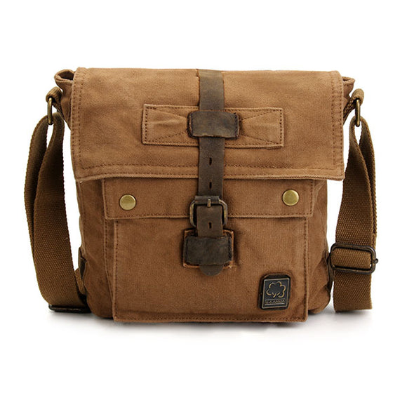 Men Canvas Durable Retro Casual Outdoor Shoulder Crossbody Bag