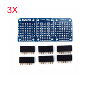 3Pcs Wemos Tripler Base Socket V1.0.0 For WEMOS D1 Mini