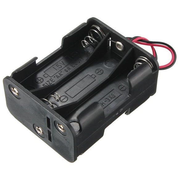 6-Slot 6 x AA Battery Back To Back Holder Case Box With Leads