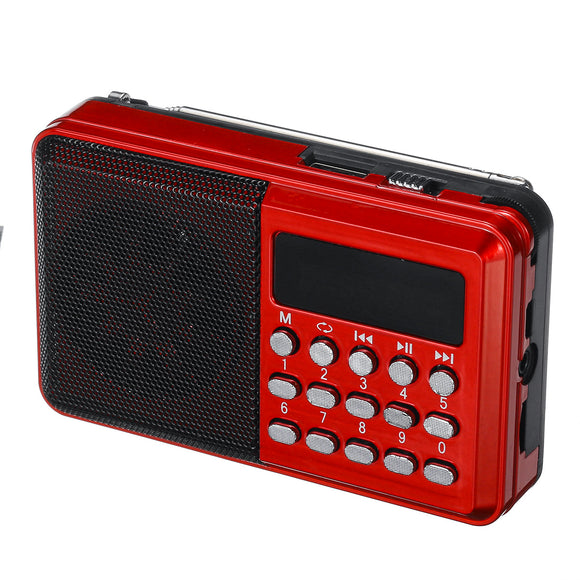 Mini Portable LCD Digital FM Radio Speaker USB TF AUX MP3 Music Player