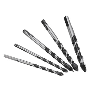 Drillpro 5pcs 6-12mm Masonry Drill Bits Twist Drill Set for Tile Brick Concrete Cement