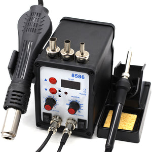 8586 Soldering Station SMD BGA Rework Hot Air Blower Heat Welding Soldering Iron Repair Tool