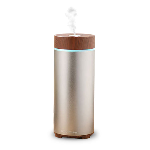 GX-Diffuser GX-W01 Protable Essential Oil Humidifier Aromatherapy Diffuser Metal & Wood Grain Style