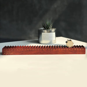 Creative Retro Wooden Gear Calendar Natural Rosewood Rolling Day Time Flying Desktop Decor