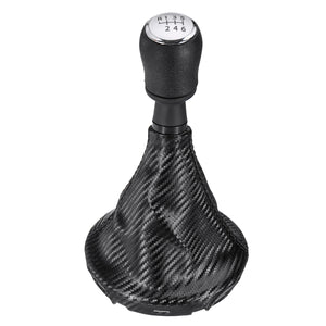 5/6 Speed Gear Shift Knob with Carbon Fiber Leather Gaiter Boot Cover For VW Transporter