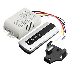 220V 3-Way ON/OFF Manual Wireless Remote Control Switch Receiver With Base For Light Lamps