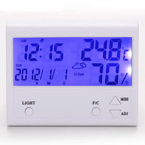 TH902 LCD Digital Thermometer Hygrometer Alarm Clock Calendar Home Temperature Humidity Meter