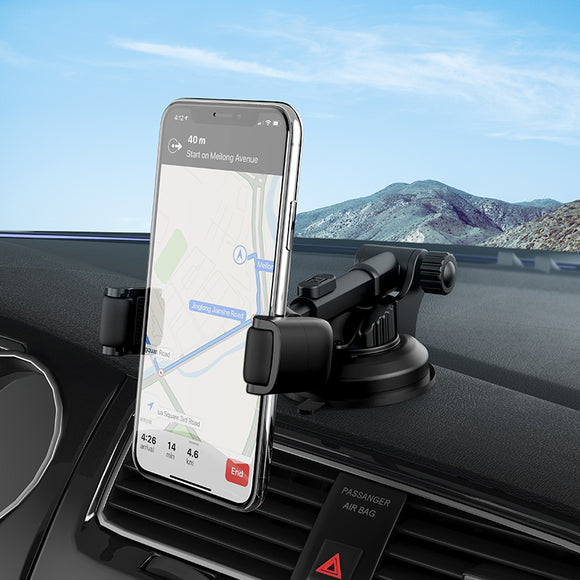 HOCO Clamp Dashboard Car Phone Holder Car Phone Mount For 4.0-6.5 Inch Smart Phone iPhone Samsung Huawei Xiaomi