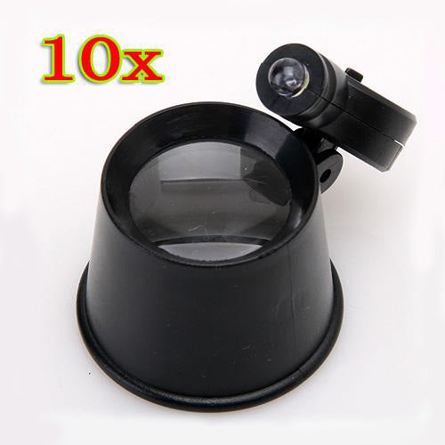 NEW 10x Jewelers Eye Loupe Magnifier with LED Light