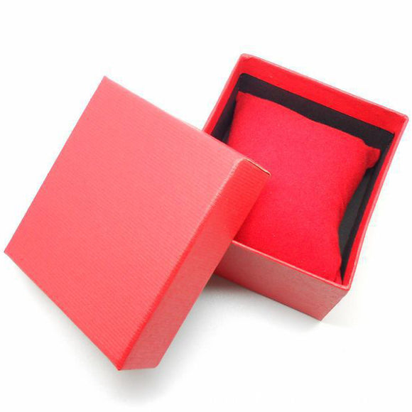 Red Blue Black Square Cardboard Paper Jewelry  Wrist Watch Box