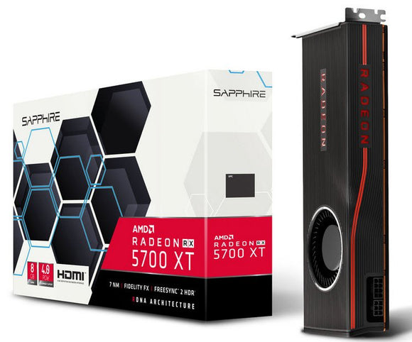 Sapphire rX-5700XT - 7nm , 2 slots required , blower fan with double-ball bearing - support liquidVR + XConnect ( external GPU solution for NB ) + Freesync2 HDR technology