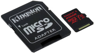 Kingston SDCR/256GB miCroSDXC Canvas React designed for HD+Hi-Res filming