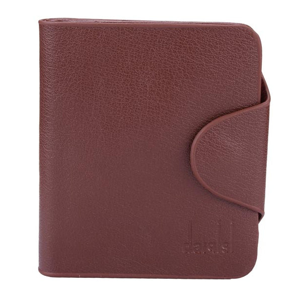 Mens PU Leather Fashion Business 3 Folded Short Wallet