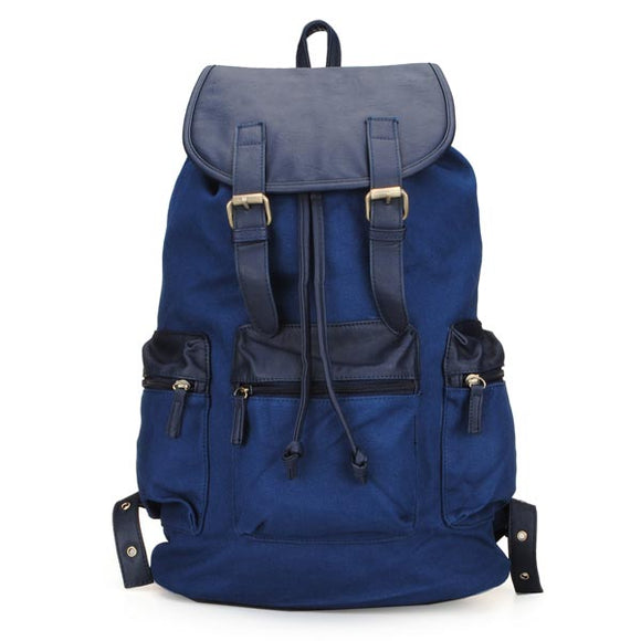 Mens Korean Canvas Large Capacity Vintage Shoulder Backpack