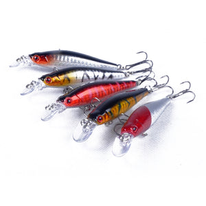 ZANLURE 5 Pcs Fishing Lures Lifelike Diving Bait Hooks 8cm