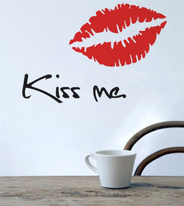 Third Generation Wall Decal Waterproof Removable Kiss Me Wall Stickers Home Wall Window Decor