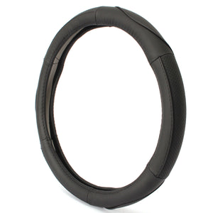 38cm Black Leather General Steel Ring Wheel Cover Medium For Volkswagen Honda